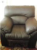 leather reclining armchair