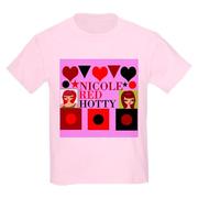 Kids Light  T-shirt  featuring Nicole Red Hotty  by SFR-Contemporary 